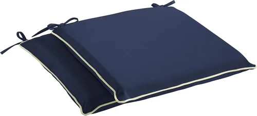 Miniatura 8 de Sorra Home Sunbrella - Juego de almohadillas para silla con cable para interiores y exteriores, 19 x 16 x 2 pulgadas, color plata fundida, 2