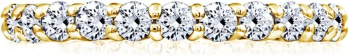 Miniatura 62 de Amazon Essentials Anillo de plata de ley chapada en platino o oro con circonita cúbica redonda de elementos infinitos