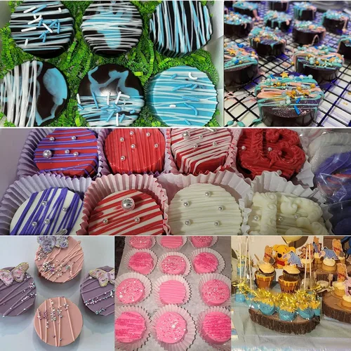 Miniatura 7 de Moldes de silicona para galletas de chocolate redondas, moldes de chocolate cilíndricos de 12 cavidades de SAGOOITS para oreo cubierto, galletas