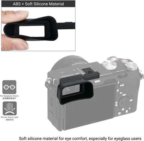 Miniatura 4 de Visor de cámara de silicona suave para Sony A7C Alpha 7C (ILCE7CL/S) Protector de copa ocular (no compatible con A7C II, A7CR)