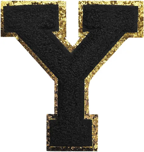 Miniatura 155 de GYGYL - 3 parches de letras deportivas de felpilla con purpurina, parches para planchar de tamaño grande para decoración de disfraces
