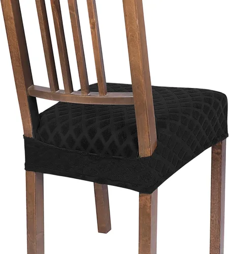 Miniatura 64 de SearchI Juego de 6 Fundas de Asiento para Sillas de Comedor Elásticas, Fundas de Asiento Suave Extraíbles y Lavables para Sillas de Comedor, Flor