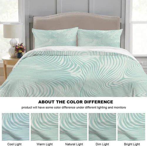 Miniatura 9 de Batmerry Abstract Smooth Lines Twin Size 3 Pieces Bedding Duvet Cover Sets, Soft Fluffy Minimalist Art Soft Hues 100% Cotton Printed Duvet Cover for