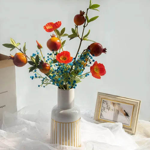 Miniatura 3 de Ramo de flores artificiales de gypsophila azul oscuro, 12 tallos de flores de tacto real para bodas, fiestas, coronas, arreglos florales, decoración