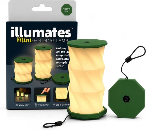 Miniatura 21 de Origami - Lámpara de escritorio LED plegable expandible – USB recargable y portátil – Luz de control táctil regulable con altura ajustable de hasta