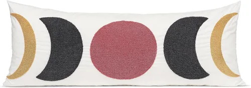 Miniatura 10 de Sweet Jojo Designs Funda de almohada de cuerpo de hojas botánicas bohemias (almohada no incluida), género neutro, marfil, crema, beige, tostado