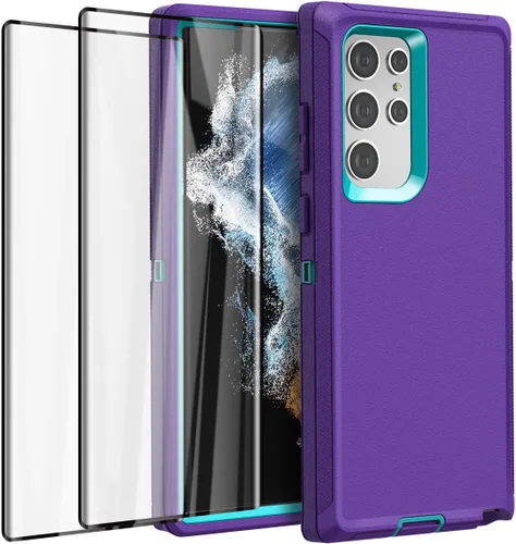 Miniatura 13 de AICase para Galaxy S22 Ultra con protector de pantalla, funda resistente a caídas con protección completa, cuerpo completo, robusta, a prueba