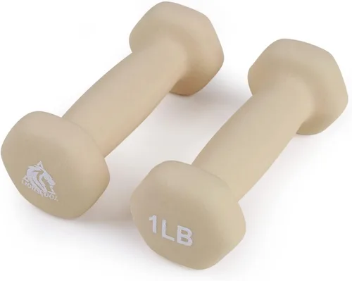 LIONSCOOL Juego de 2 mancuernas con revestimiento de neopreno, mancuernas hexagonales antideslizantes y que no se ruedan en par para entrenamiento