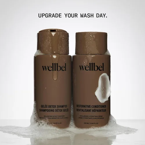 Miniatura 9 de WELLBEL Gelée Detox Shampoo - Desintoxicación del cuero cabelludo con pH equilibrado, exfolia y elimina suavemente la acumulación, probado por