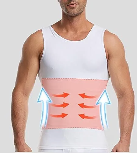 Miniatura 3 de Ropa interior para hombre con control de abdomen adelgazante, compresión para ocultar ginecomastia