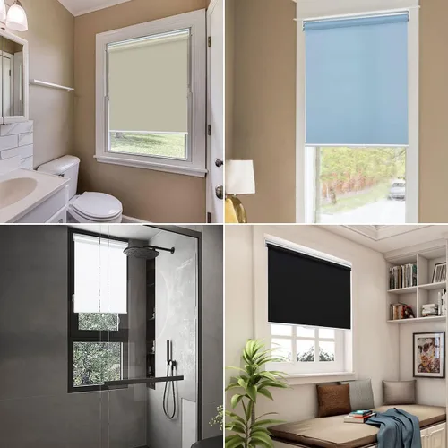 Miniatura 6 de Persianas enrollables opacas sin cordón, para ventana, tamaño personalizado, persianas de primavera, privacidad, impermeable, con aislamiento