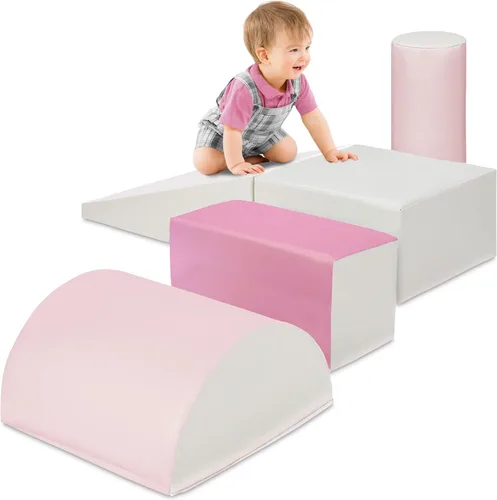 Miniatura 10 de Best Choice Products 5 piezas de bloques de espuma suave para niños para escalar y gatear, estructuras de juego para el desarrollo infantil, 5