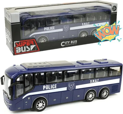 Miniatura 11 de Modelo de coche de juguete de autobús de viaje de 12.5 pulgadas para niños, coche de autobús urbano a escala 1:30 para niños pequeños, juego