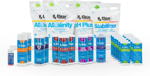 Miniatura 7 de Rx Clear Kit de limpieza de piscina con apertura química de resorte de lujo, para piscinas de hasta 7,500 galones, incluye amortiguador