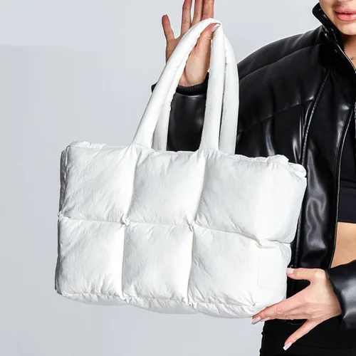 Miniatura 2 de YUHOCB Bolsa grande acolchada para mujer, bolsa de mano acolchada, suave y acolchada, bolsa de hombro ligera de lujo