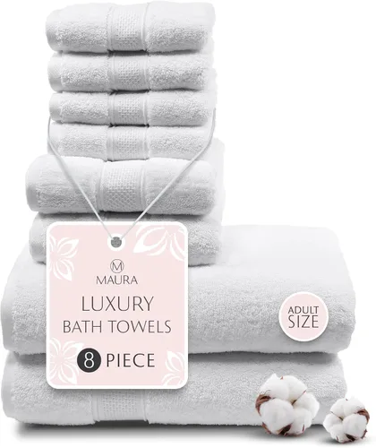 Miniatura 29 de Set de 8 piezas de toallas de baño. 2017 (Nueva colección). 2 toallas de baño, 2 toallas de mano, 4 paños. Toallas turcas calidad premium. Super