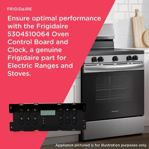 Miniatura 4 de Frigidaire 5304510064 Tablero de control de horno y reloj para estufas y estufas eléctricas, color negro