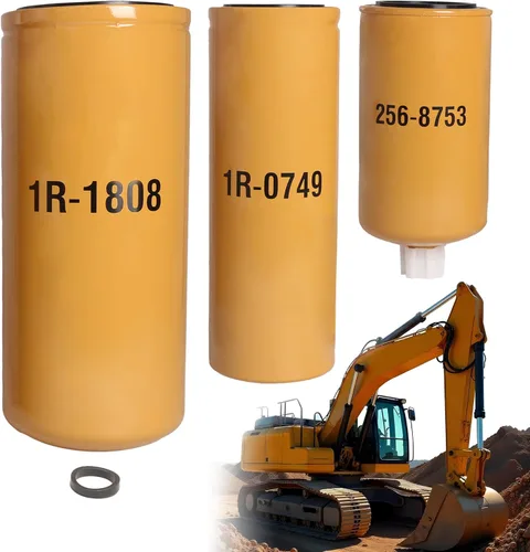 1R-1808 1R-0749 256-8753 Kit de filtros (juego de 3), filtro de combustible/filtro de aceite/separador de agua para motor Caterpillar Cat, para la
