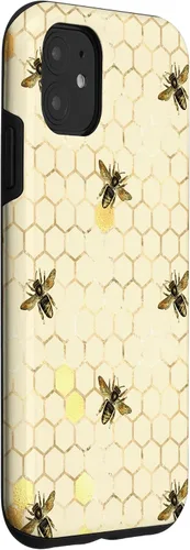 Miniatura 3 de Funda con estampado floral de abeja para iPhone 16 color amarillo miel