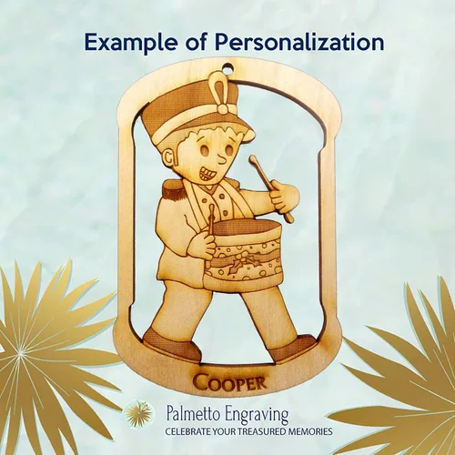 Miniatura 2 de Adorno de Navidad personalizado para niño baterista