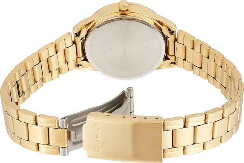 Miniatura 2 de Casio Reloj analógico de acero inoxidable dorado LTP-V005G-9A para mujer, Oro, Reloj analógico, movimiento de cuarzo