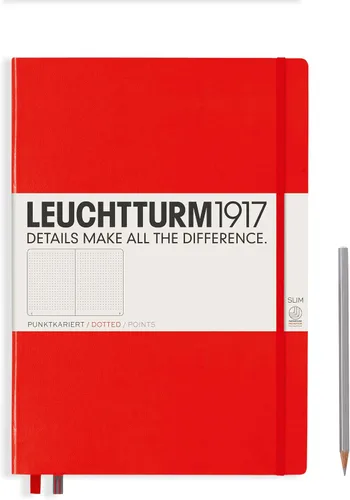 Miniatura 11 de LEUCHTTURM1917 - Cuaderno de tapa dura Master Slim A4+ - 123 páginas numeradas para escritura y diario (salvia, a rayas)