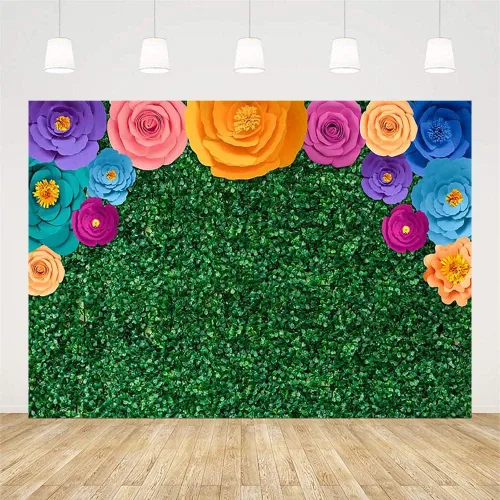 Miniatura 2 de Sendy Fondo mexicano de 7 x 5 pies, fondo de fiesta de Encanto para fiesta de cumpleaños, pancarta de vegetación mexicana, decoración de festivales