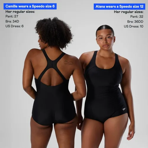 Miniatura 8 de Speedo - Traje de baño de una pieza para mujer, con costura de princesa, PowerFlex, Ultraback, corte conservador