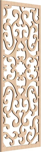 Miniatura 130 de Smithfield Paneles de pared decorativos de madera con calado, 13 3/8 pulgadas de ancho x 34 3/8 pulgadas de alto x 3/8 de alto, roble rojo rojo
