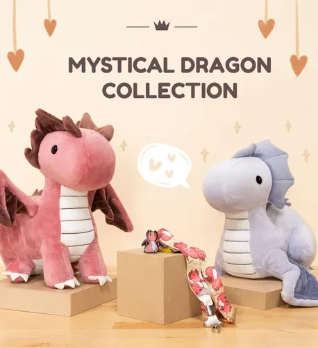 Miniatura 6 de Bellzi Dragón de fuego – Lindo juguete de peluche de 7 pulgadas – Adorable juguete de dragón suave y regalos – Regalo perfecto para niños, bebés