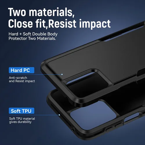 Miniatura 4 de Funda para Moto G 5G 2023, con Protector de Pantalla [Probado contra Caídas de Grado Militar] Funda Protectora de Servicio Pesado Resistente Rugosa