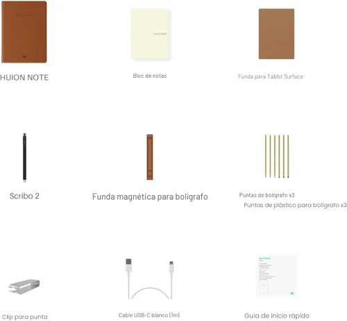 Miniatura 9 de HUION Note - Tableta de Dibujo Cuaderno Digital 2 en 1 con Lápiz sin Batería, Tableta de Papel Inalámbrica Bluetooth Almohadilla de Escritura