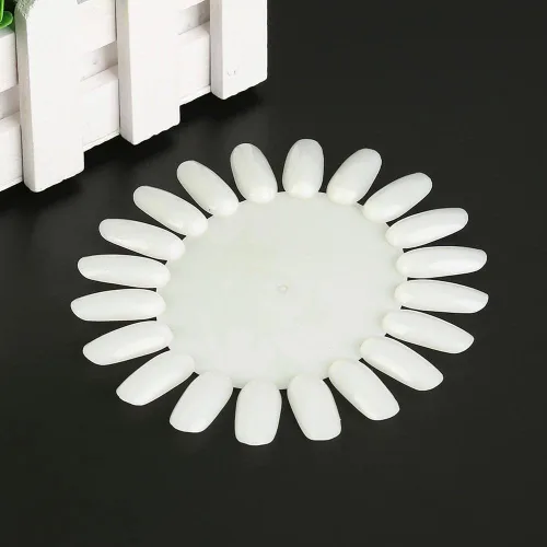 Miniatura 3 de Rueda de muestras de uñas de 20 puntas, transparente para arte de uñas, consejos de práctica de esmalte de uñas, palitos de muestra de uñas