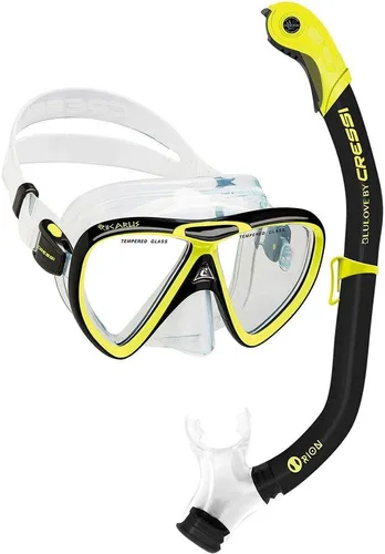 Miniatura 6 de Cressi - Juego de snorkel para adulto en silicona cómoda y pura, máscara y snorkel semiseco Ikarus & Orion