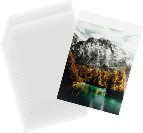 Miniatura 8 de AUEAR Paquete de 100 fundas de plástico transparente de 18 x 24 pulgadas, sin ácidos, bolsas resellables de cristal de 1.6 mil para ropa, hogar