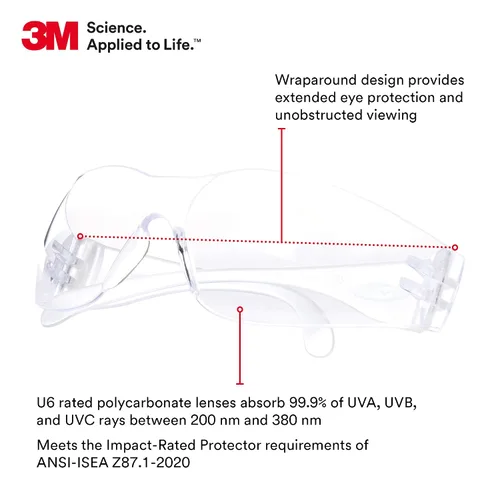 Miniatura 2 de 3M Virtua gafas de protección, varios colores, N/A, Transparente, 100