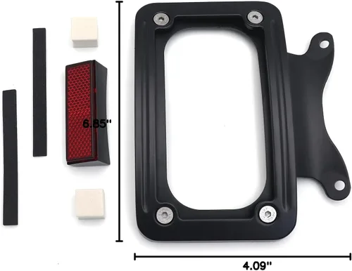 Miniatura 10 de MT389-BK Soporte Negro Curvado Inclinado para Placa de Matrícula Compatible con '10-posterior FLHX, FLHXS, FLHXSE, FLTRX, FLTRXS y '10-'12 FLHXSE