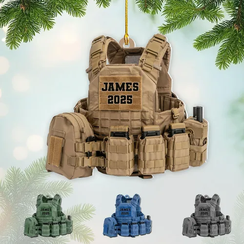 Miniatura 20 de Adornos de Navidad del ejército estadounidense, adorno de veterano para hombres y mujeres, adornos patrióticos para decoración de árbol de Navidad