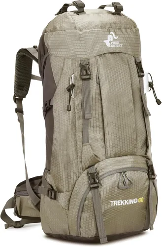 Miniatura 17 de Bseash Mochila impermeable de 60 L para senderismo y campamento con cubierta para lluvia, mochila grande para deportes al aire libre, mochila