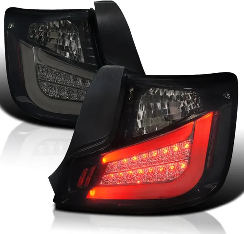 Miniatura 11 de SPEC-D TUNING Luces traseras LED negras con barra de luz LED blanca compatible con Scion TC 2011-2013, conjunto de par izquierdo + derecho