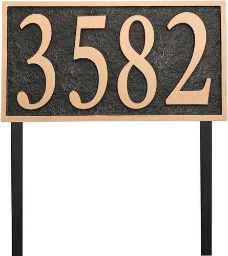 Miniatura 12 de Address Sign Lawn Mounted - Custom House Number Plaque Sign,Address Numbers for Outside House,Yard,Garden,Grass,Ground,Drive Way,Lawn,12'' x 8