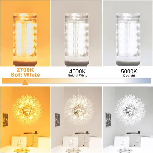 Miniatura 2 de Winshine - Bombilla LED G9 T4 doble clavija, luz cálida de 2700 K para candelabros, 4 W (equivalente halógeno de 40 W), 120 VCA, ángulo del haz