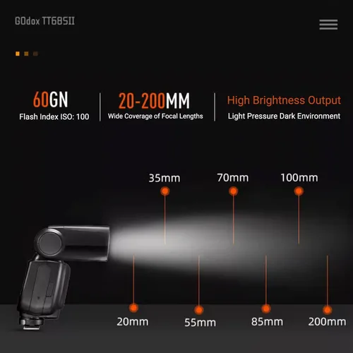 Miniatura 7 de Godox TT685II TT685II-C Flash para Canon, Flash externo inalámbrico 2.4G Speedlite 1/8000s HSS, conversión instantánea TCM, bloqueo de liberación