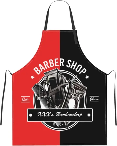 Miniatura 13 de Delantal de barbería personalizado para hombres y mujeres, delantal de peluquería con texto personalizado con bolsillos, delantal ajustable
