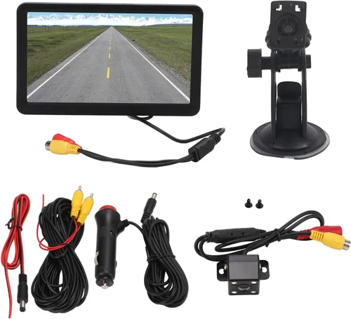 7 Inch High Definition Reverse Parking Monitor and Rearview Camera System for RV, Trailer, Truck, and Van, 170 Degree Wide Angle, IP68, Night