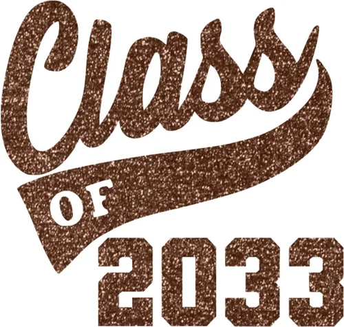 Miniatura 12 de Graduation Iron On Transfer, Class of 2033 Tshirt Decal, High School College Senior Shirt Sticker, HTV Graduate Patch, Pick Size Color, Iron-On Gold