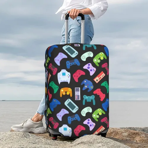 Miniatura 7 de DOINBEE Fundas para equipaje de videojuegos para niños, fundas para maleta, funda de equipaje con estampado elástico, protector de maleta, Juego