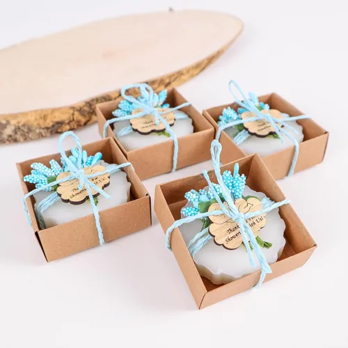 Miniatura 8 de HTF - Paquete de 10 decoraciones de baby shower, regalos de baby shower, mini jabón vegano perfumado hecho a mano, baby shower para niños