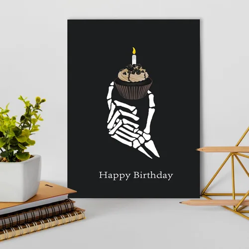 Miniatura 6 de Ziwen Tarjeta de Cupcake de Cumpleaños Grosera, Regalos Divertidos del Día Gótico para Ella y Él, Tarjeta de Feliz Cumpleaños para Hombres