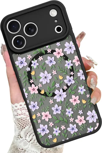 Miniatura 10 de KANGHAR - Funda para iPhone 11 [Compatible con Magsafe] Patrón estampado de leopardo Lindo guepardo Funda protectora magnética para niñas, mujeres